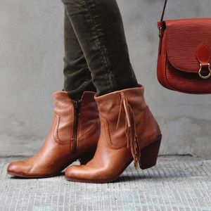 Sam Edelman leather fringe booties